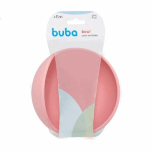Prato Bowl em Silicone com ventosa Rosa - Buba