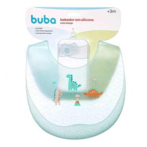 Babador em silicone com estojo Dino - Buba
