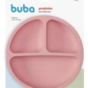 Pratinho em Silicone Com Ventosa Rosa - Buba