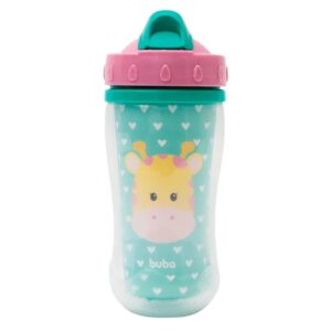 Copo térmico parede dupla com canudo - Girafa