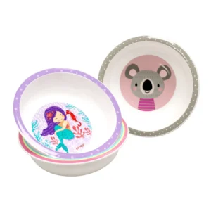 Kit 3 tigelas Coala Sereia Balão - Clingo