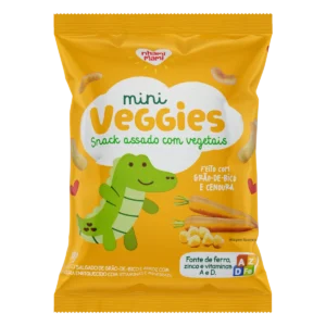 Snack Infantil Mini Veggies Grão-de-Bico e Cenoura - Nhami Mami - 18G (6m+)