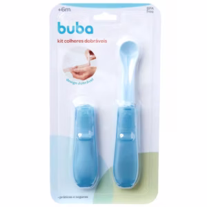 Kit colheres dobráveis Buba- azul