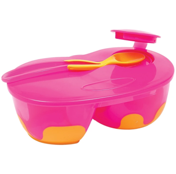 Kit refeição com divisória Buba – rosa